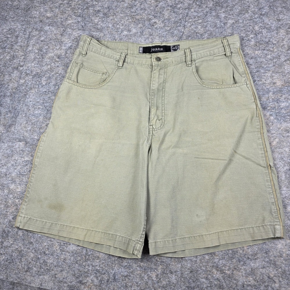 Vintage Levis Silvertab Green Mens Shorts Size 36 Faded Loose Baggy Skater 90s